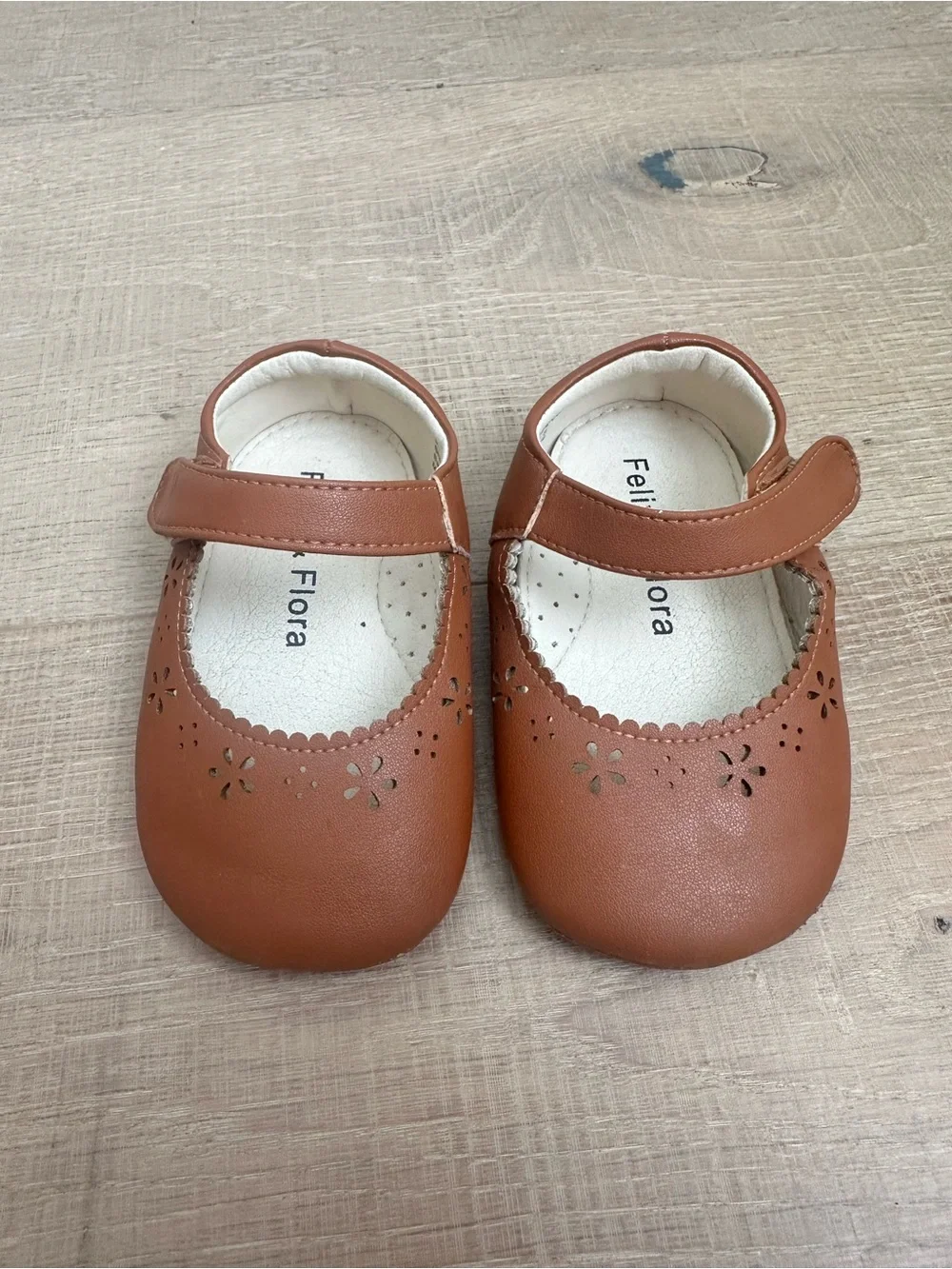 Feli & Flora Baby Tan Mary Jane Walker Shoes